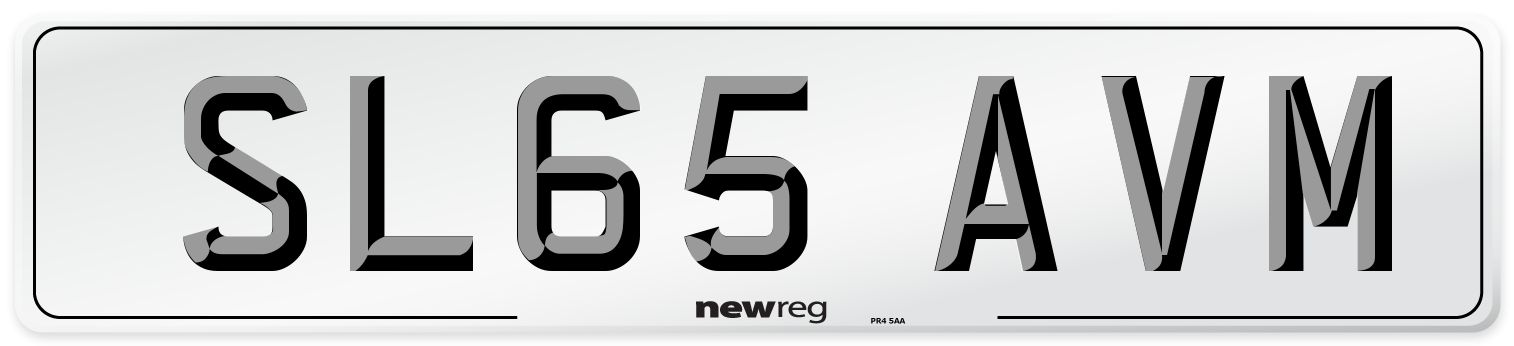 SL65 AVM Number Plate from New Reg